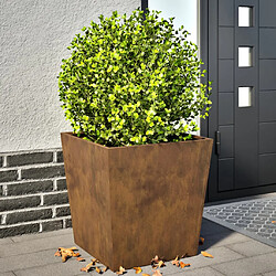 vidaXL Jardinières 2 pcs 50x50x50 cm acier corten