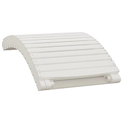 Acheter Helloshop26 Lot de 2 transats chaise longue bain de soleil lit de jardin terrasse meuble d'extérieur avec table blanc bois massif d'acacia 02_0012077