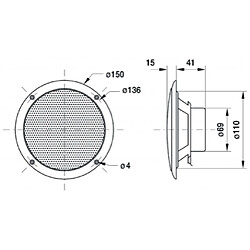 Alpexe VS-FR13WP/S - Haut-parleur (4007540021331) pas cher