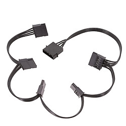 Universel 4Pin IDE à 5 SATA Câble D'alimentation Du Disque Dur HDD SSD Adaptateur 18AWG Fil 1 à 5 Splitter