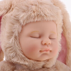 Poupées en Peluche Bébés Poupées pour Enfants Oreilles de Lapin Gris