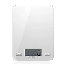 Wewoo Balance pour cuisine Mini petite électronique numérique de 5 kg / 1 g blanc