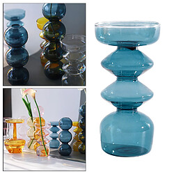 Avis Table De Vase à Fleur En Verre Moderne Hydroponique Terrarium Porte-plante Conteneur Losange Bleu