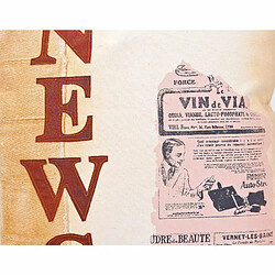 Paris Prix Coussin Déco Vintage News 45x45cm Beige