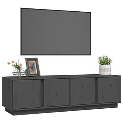 Acheter Maison Chic Meuble TV scandinave - Banc TV pour salon Gris 140x40x40 cm Bois de pin massif -MN94139