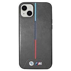 BMW Coque pour iPhone 14 M Sport Antichoc Design Fin et Matelassé Elégant Noir