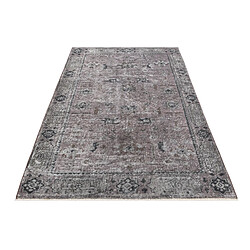 Avis Vidal Tapis de laine 221x122 gris Ultra Vintage