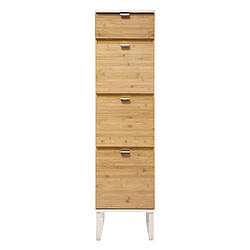 Avis Atmosphera, Createur D'Interieur Chiffonnier en bambou Levia 3 tiroirs - Bambou et Blanc