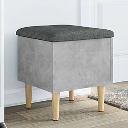 Maison Chic Banc de rangement | Meuble de rangement d'Entrée | Coffres d'Intérieur gris béton 42x42x46 cm bois d'ingénierie -MN26312