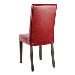 Avis Chaises en Simili Cuir Rouge - Lot de 2 - Bolero