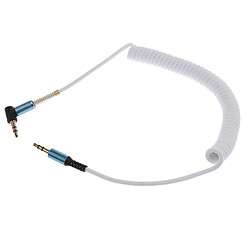 Avis 3,5 Mm (1/8 ) M-M Câble Audio Enroulé Câble Casque Câble D'entrée Auxiliaire Blanc