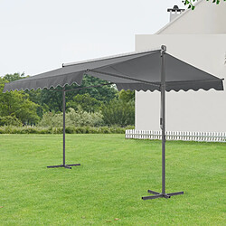 Store banne autoportant Selenizza à double pente 300 x 300 x 260 cm gris foncé [pro.tec]