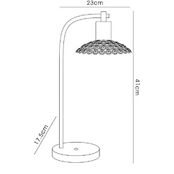 Avis Luminaire Center Lampe de Table Ellen 1 Ampoule laiton satiné/cristal