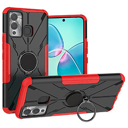 Coque en TPU 2-en-1, anti-chutte avec béquille pour votre Infinix Hot 12 Play 4G - rouge