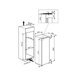 Avis Réfrigérateur 1 porte intégrable à glissière 55cm 314l - arg180701 - WHIRLPOOL