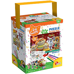 Lisciani-44 Gatti LISCIANI ? 44 Chats ? Puzzle Recto/Verso 24 Pieces ? Cool Cats -76253, Multicolore, PCES