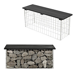 En.Casa Banc du jardin Gabion Friesland noir [pro.tec]