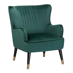 Beliani Fauteuil VARBERG Velours Vert émeraude