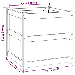 vidaXL Jardinières 2 pcs bois de pin massif pas cher