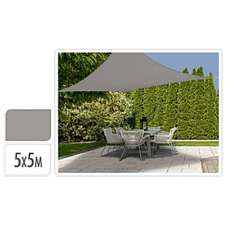 ProGarden Toile d'ombrage 5x5 m Gris Carré