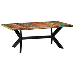 vidaXL Table à manger 200x100x75 cm Bois de récupération solide