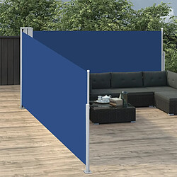 Maison Chic Auvent latéral rétractable de balcon | Store extérieur | Auvent solaire Bleu 100 x 1000 cm -GKD41709