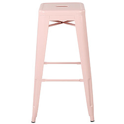 Acheter Beliani Lot de 2 tabourets de bar CABRILLO Métal Rose