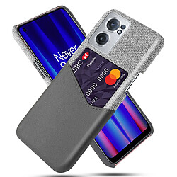 Coque en TPU + PU avec porte-cartes, gris pour votre OnePlus Nord CE 2 5G