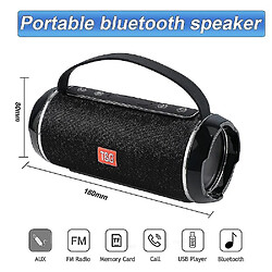 Universal YYH-40W Bluetooth haut-haut-haut-parleur portable Subwoofer extérieur imperméable Centre sans fil | Portable Enceintes (noir)