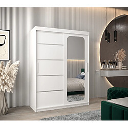 Abiks Meble Armoire PROMO V2 À Portes Coulissantes 200/150/62 2 Portes (Blanc/Blanc)