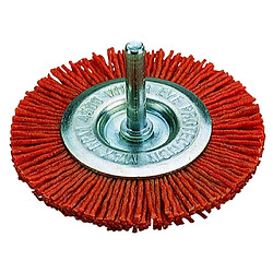 Brosse Wolfcraft circulaire nylon rouge diamètre 75 mm