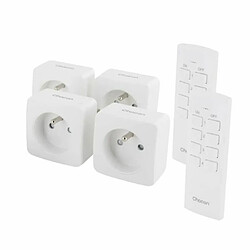 Chacon - Lot de 4 mini prises On/Off et 2 télécommandes (FR)