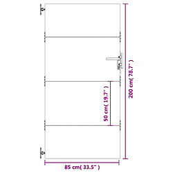 vidaXL Portail de jardin 85x200 cm acier corten pas cher