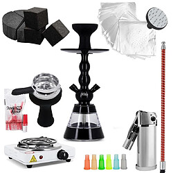 Pack Chicha ECOSAFE BK avec Filtres à Tabac + Chauffe Charbon + Foyer Silicone + Allume charbon + Charbons + Tuyau Marrakech