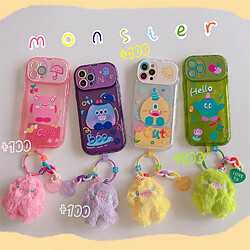 GUPBOO Étui pour iPhone11ProMax Dessin animé peluche petit monstre mignon étui pour téléphone portable doux