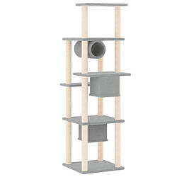 Acheter vidaXL Arbre à chat avec griffoirs en sisal Gris clair 169 cm