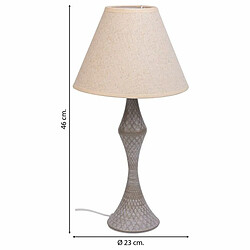 Acheter Lampe de bureau Alexandra House Living Blanc Gris Métal Tissu 220-240 V 23 x 46 x 23 cm