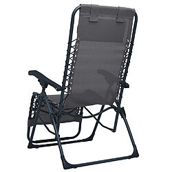 Avis vidaXL Chaises pliables de terrasse lot de 2 Gris Textilène