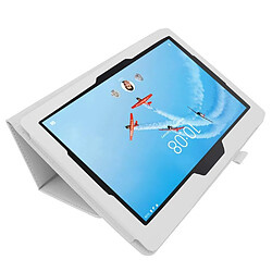 Acheter Etui en PU support de litchi blanc pour votre Lenovo Tab E10 10.1 pouces