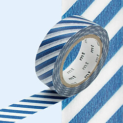 Masking tape rayé bleu marine - 1,5 cm x 7 m