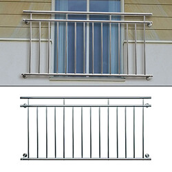 Ecd Germany Garde-corps balcon à la francaise appui rambarde grille de sécurité 90 x 100 cm