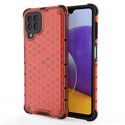 Ozzzo coque en nid d abeille avec pare-chocs en tpu pour samsung galaxy a22 4g rouge