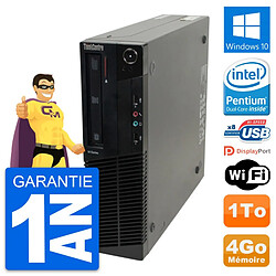 PC Lenovo ThinkCentre M82 SFF Intel G630 RAM 4Go Disque Dur 1To Windows 10 Wifi - Occasion