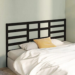 Avis Maison Chic Tête de lit scandinave,Meuble de chambre Noir 186x4x104 cm Bois massif de pin -MN38764