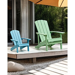 Beliani Chaise de jardin ADIRONDACK Bois d'ingénierie Vert clair