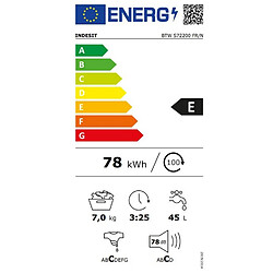 Lave-linge top 7kg 1200 tours/min - btws72200frn - INDESIT