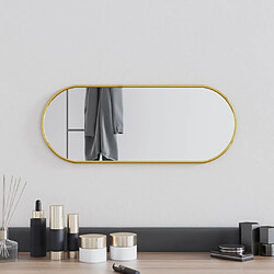 vidaXL Miroir mural Doré 50x20 cm Ovale