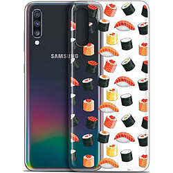 Caseink Coque Pour Samsung Galaxy A70 (6.7 ) [Gel HD Collection Foodie Design Sushi - Souple - Ultra Fin - Imprimé en France]