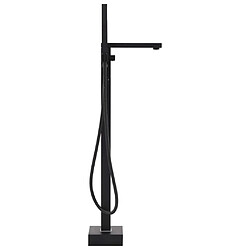 vidaXL Robinet de baignoire sur pied Noir Acier inoxydable 90 cm