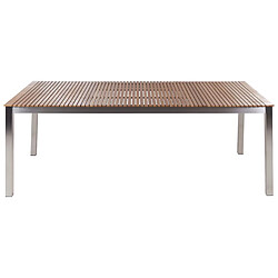 Acheter Beliani Table de jardin 200 x 90 cm Bois Bois clair VIAREGGIO